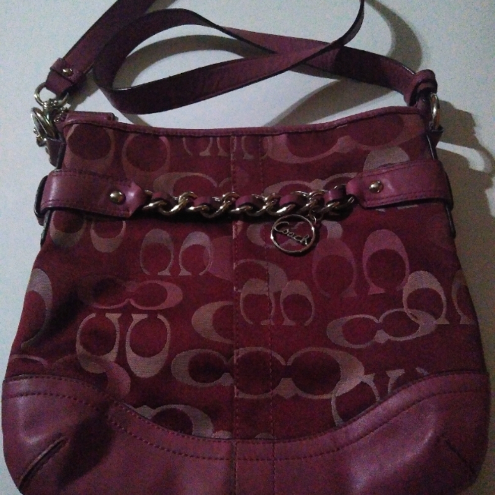Purple Coach bag